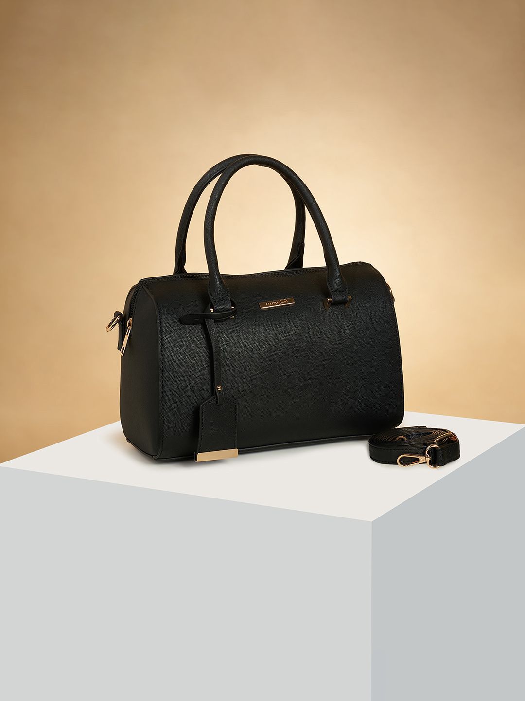 Forever Glam by Pantaloons Colourblocked PU Structured Handheld Bag with Applique-picture-36