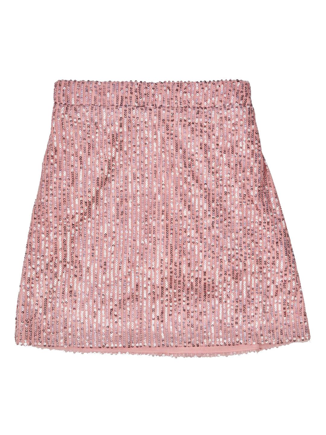 Peppermint Girls Embellished Knee Length Straight Skirt-picture-24