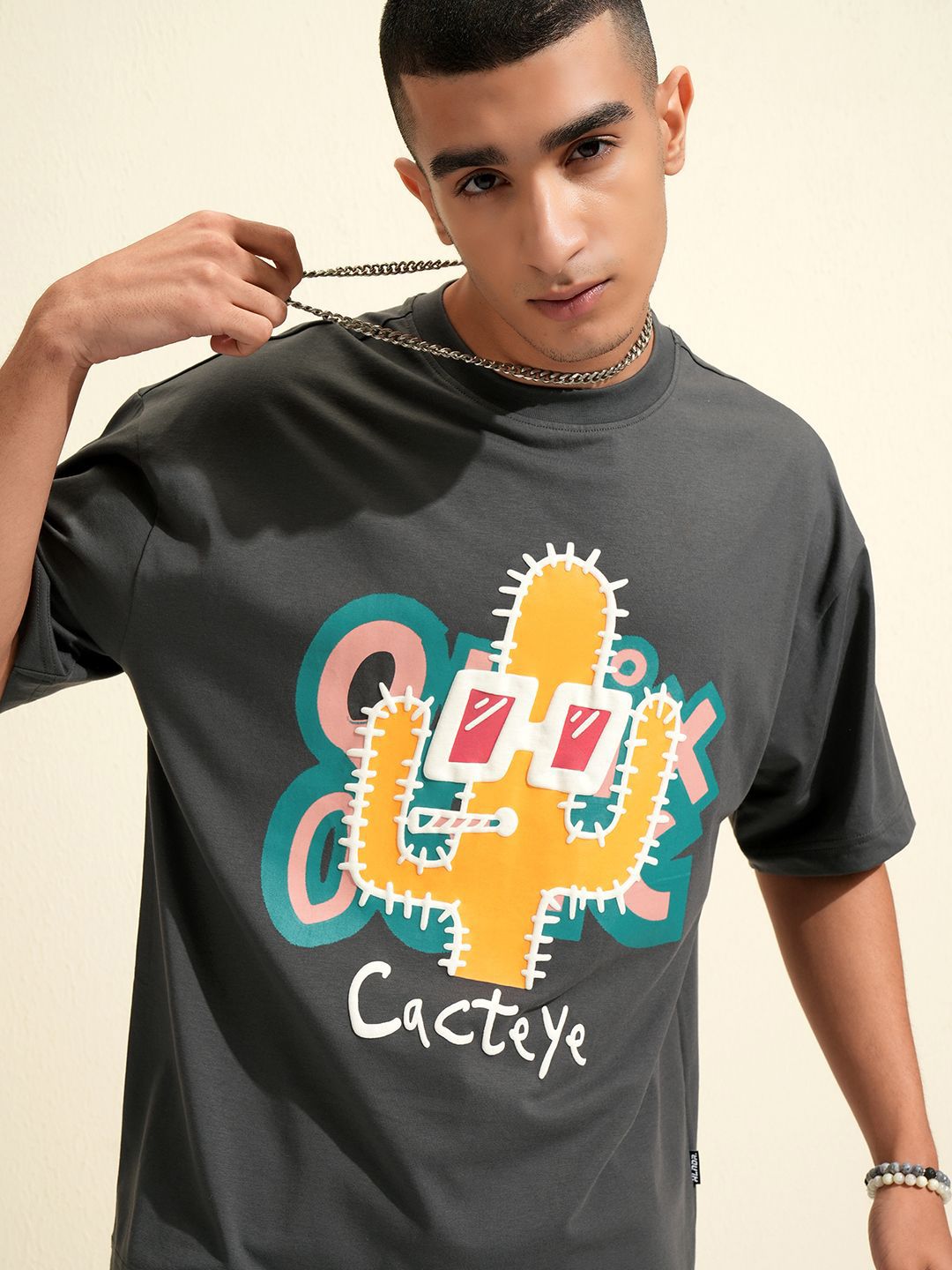 HIGHLANDER Men Graphic Printed Oversized Round Neck T-shirt-picture-29