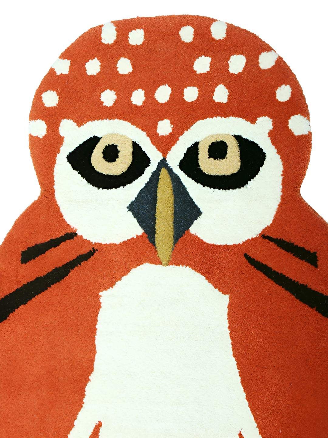 Exotic India Red & White Koi Owl On A Branch Wool Yogic Asana Floor Mat-image-32