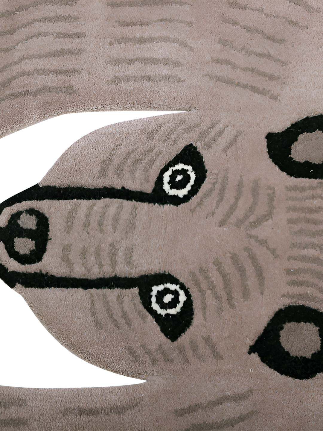 Exotic India Grey & Black Oxford-Tan Bear Wool Yogic Asana Floor Mats-image-15