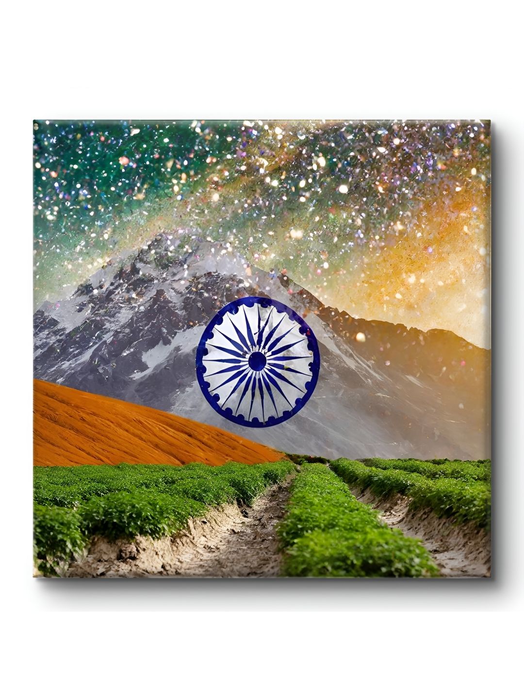 SAF Green & Blue 1 Piece Canvas Floral and Botanical Wall Paintings-picture-20