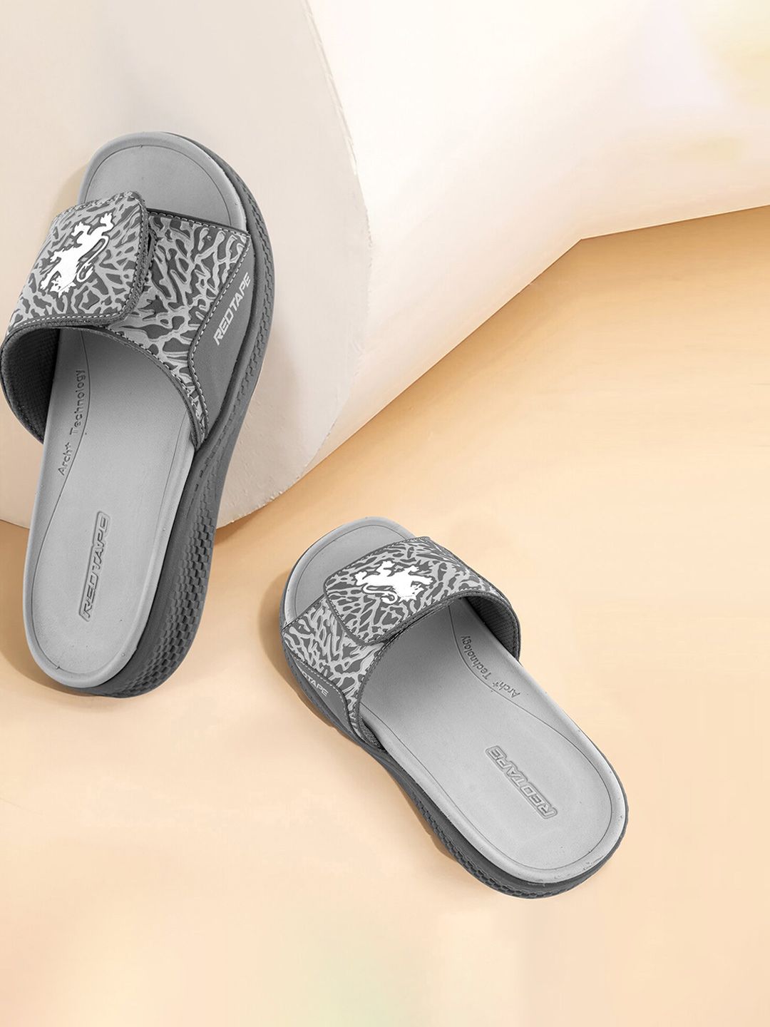 Red Tape Men Printed Sliders-picture-48