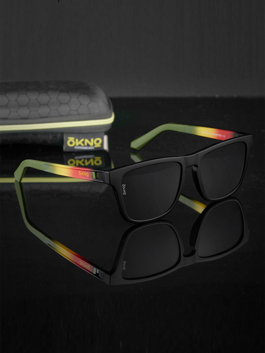 OKNO Unisex Rectangle Sunglasses with Polarised and UV Protected Lens