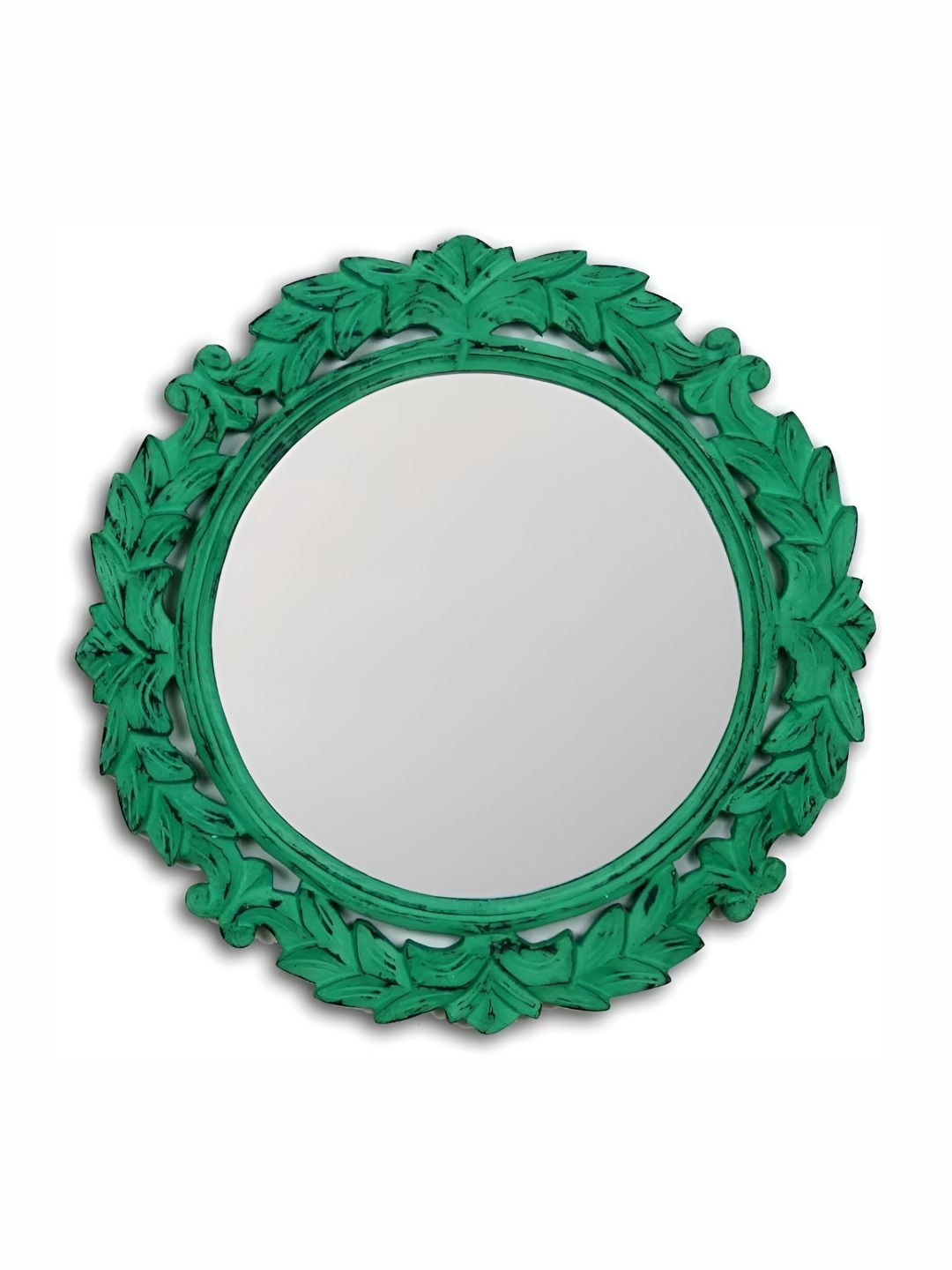 VAS collection home Floral Wooden Frame Wall Mirror-picture-24