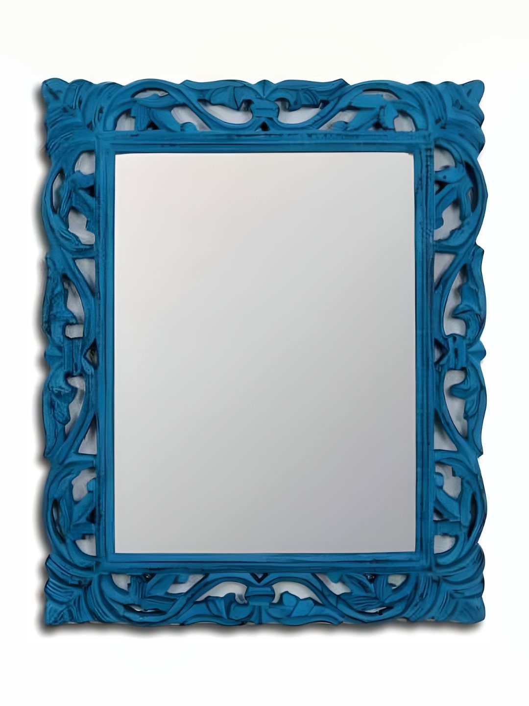 VAS collection home Blue Wooden Wall Mirror Frame-picture-29