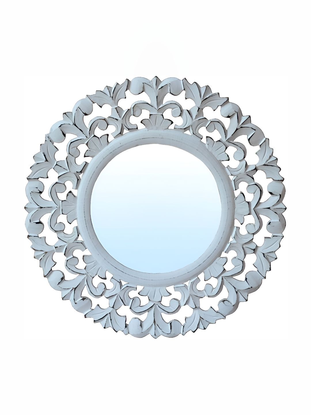 VAS collection home White Wood Round Wall Mirrors-picture-24