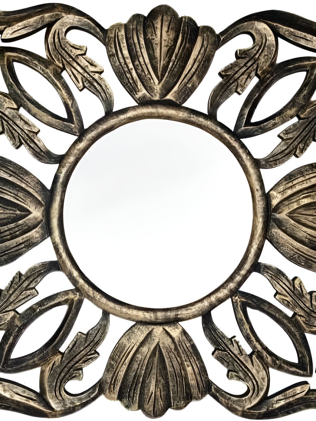 VAS collection home  Brown Textured Wooden Decotaive Frame Mirror-picture-17