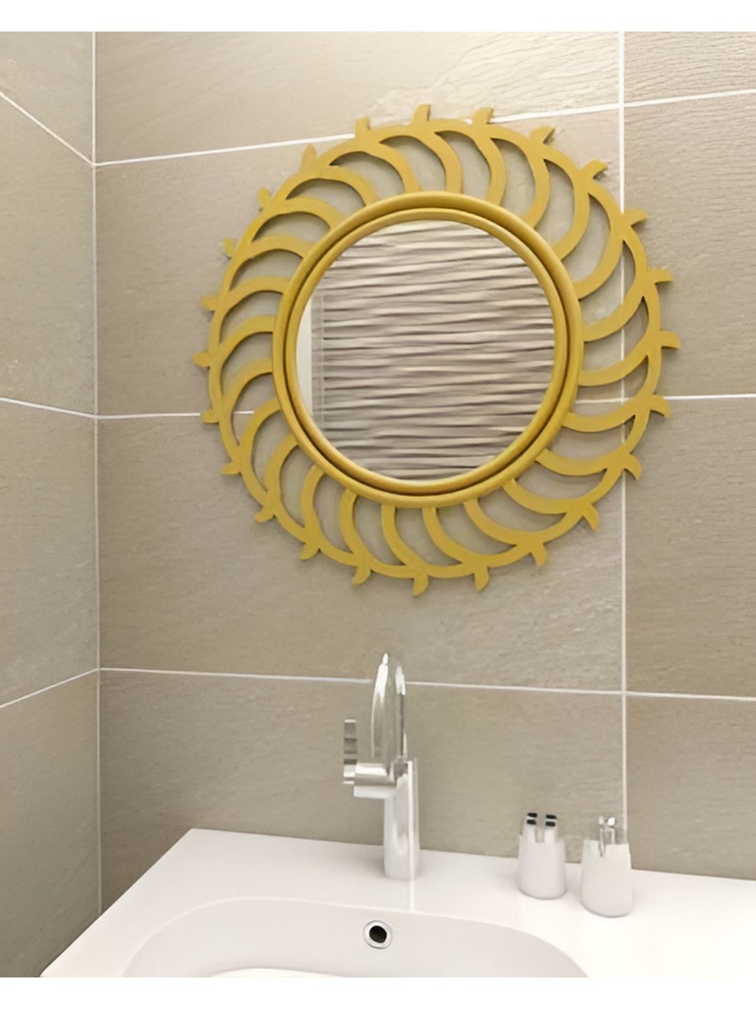 VAS collection home Round Wooden Wall Mirror-picture-20