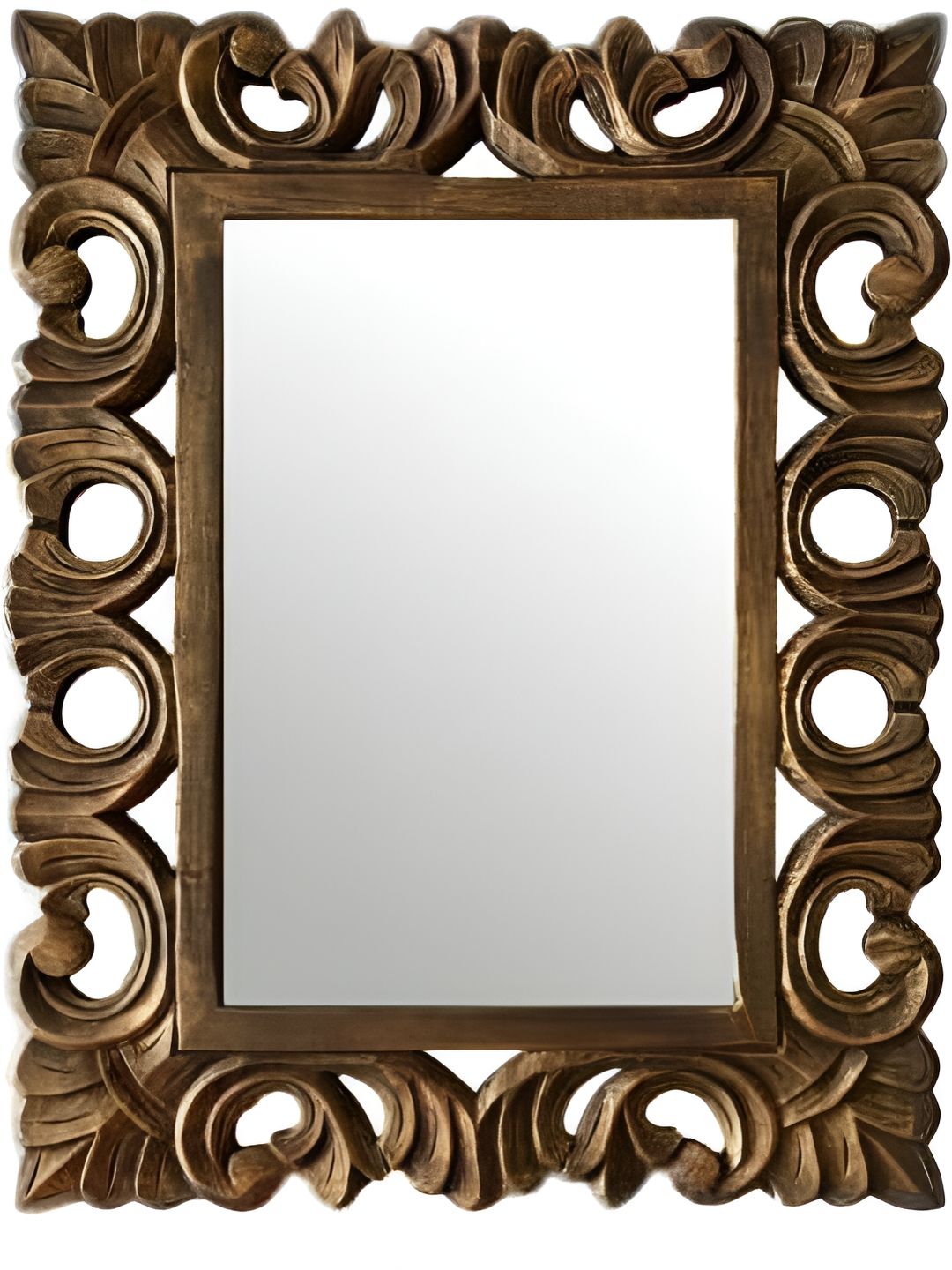 VAS collection home Brown Rectangle Wall Decor Mirror-picture-21