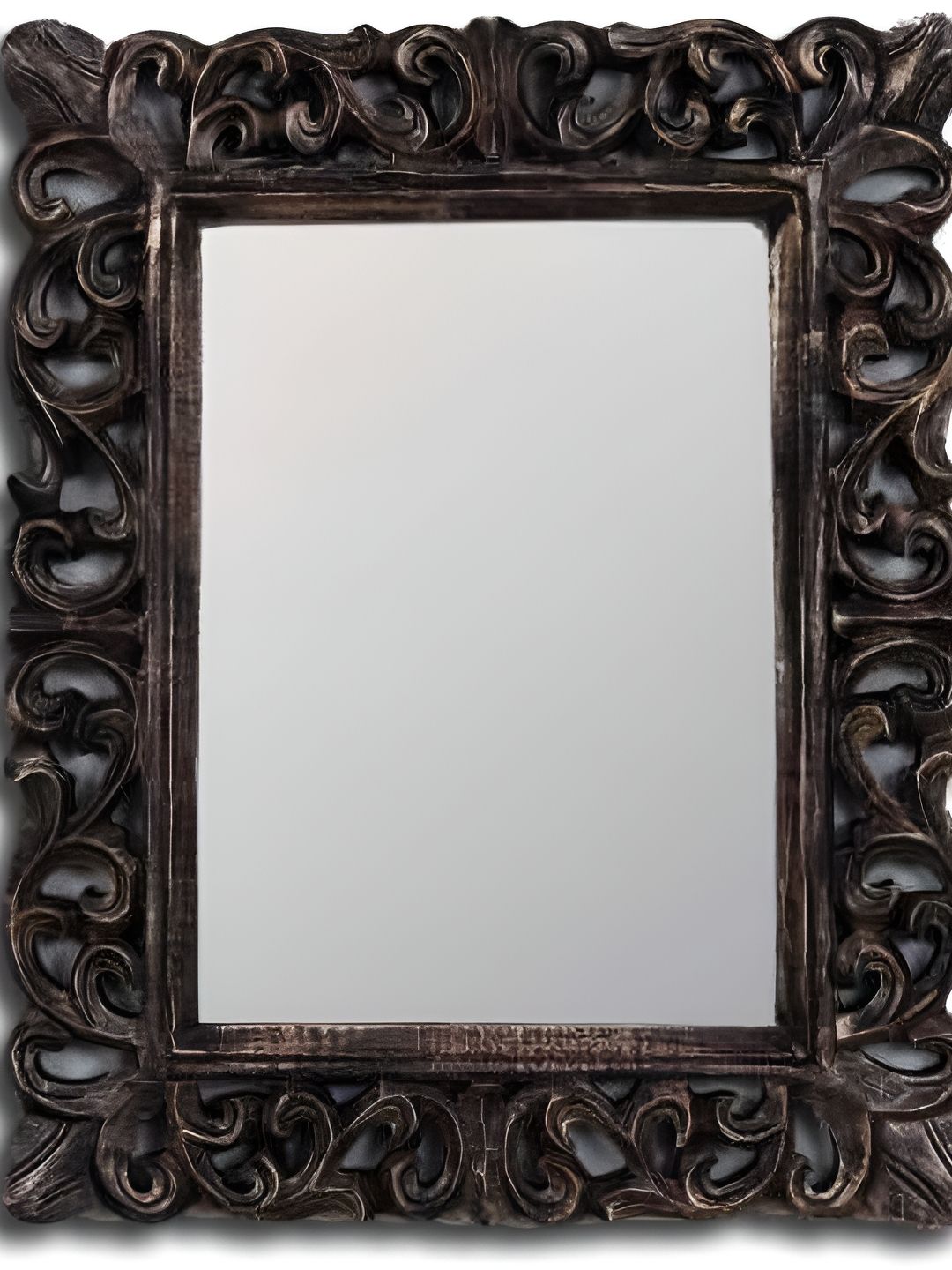 VAS collection home Self Design Wooden Decotaive Frame Mirror-picture-11