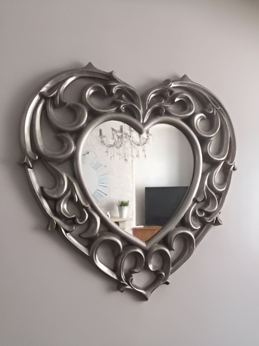 VAS collection home Grey Ethnic Motifs Patterned Wooden Wall Mirror-picture-23