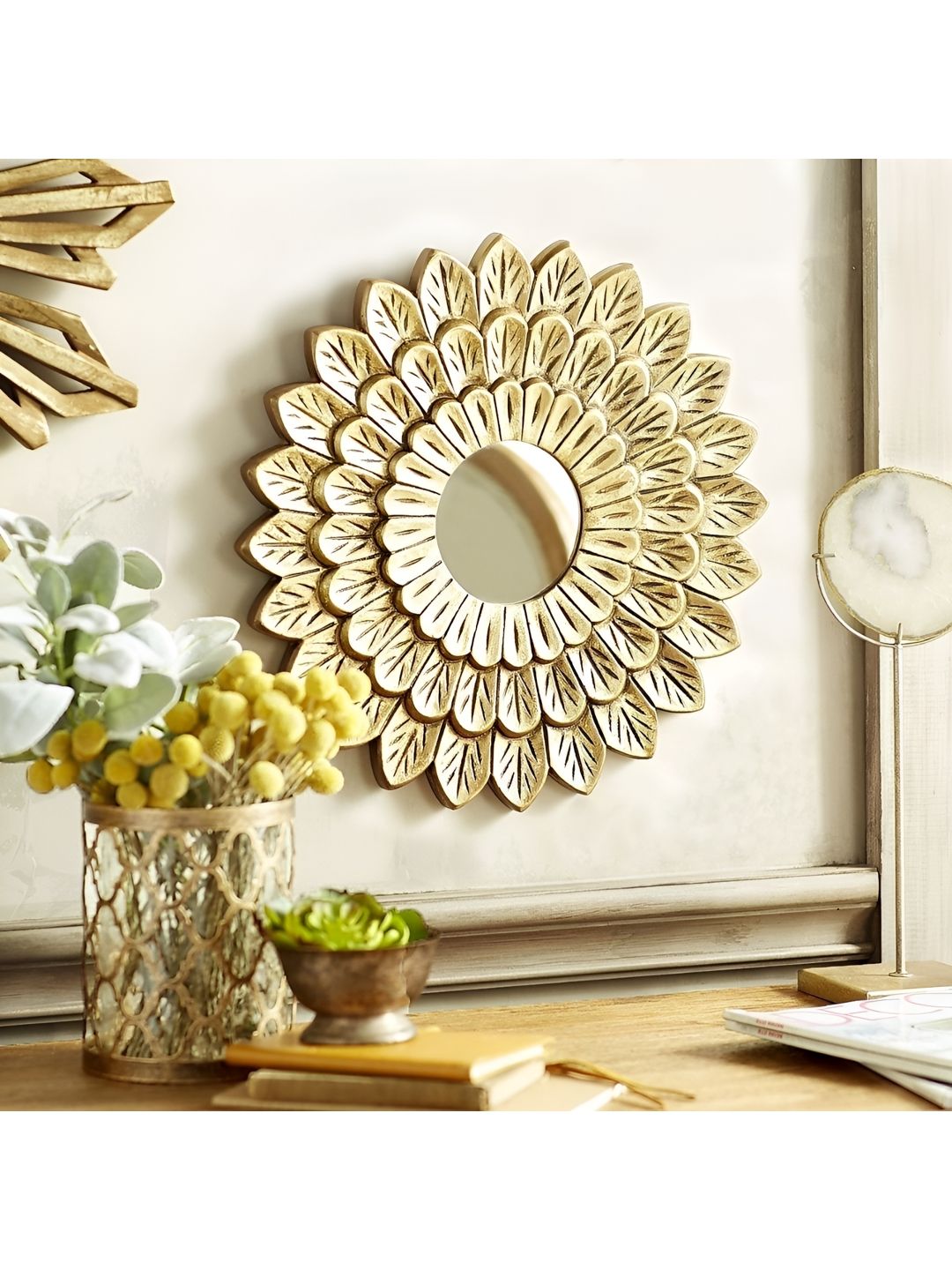 VAS collection home Peacock Feather Design Wooden Decotaive Frame Mirror-picture-39