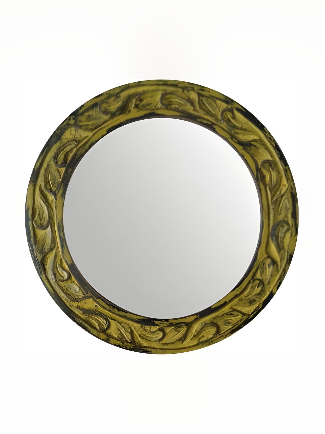 VAS collection home Yellow Textured Oval Mirror-picture-26