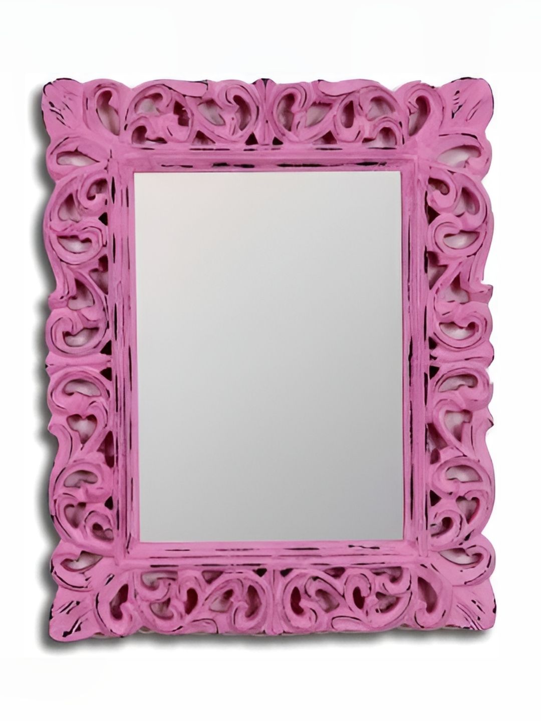 VAS collection home Pink Wooden Wall Mirror Frame-picture-41