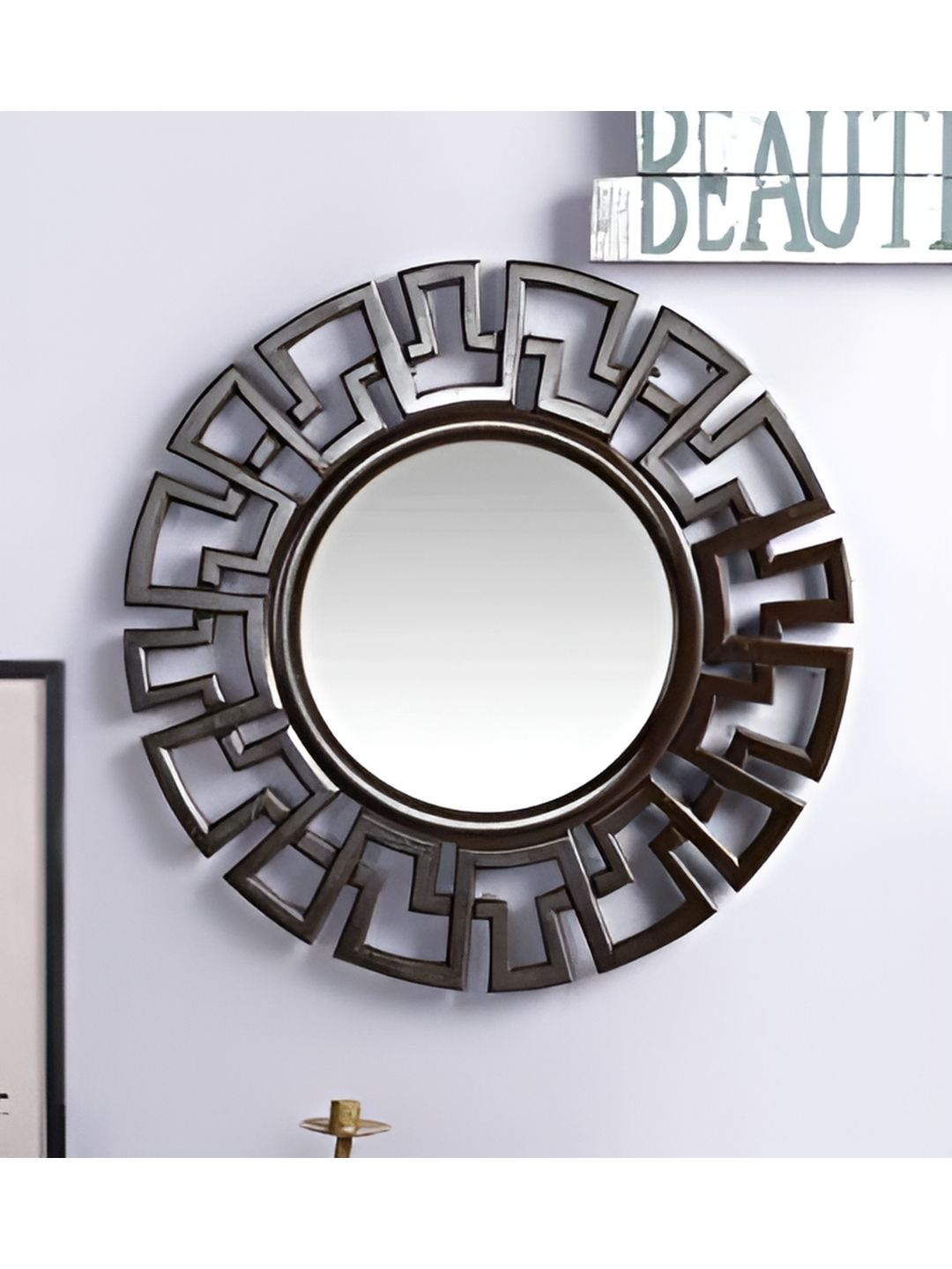 VAS collection home Black Wooden Mirror Frame-picture-18