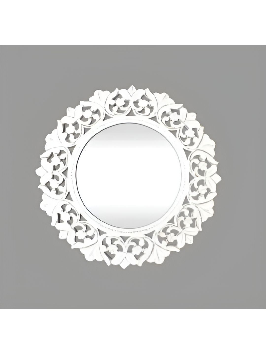 VAS collection home White Textured Round Mirror-picture-39