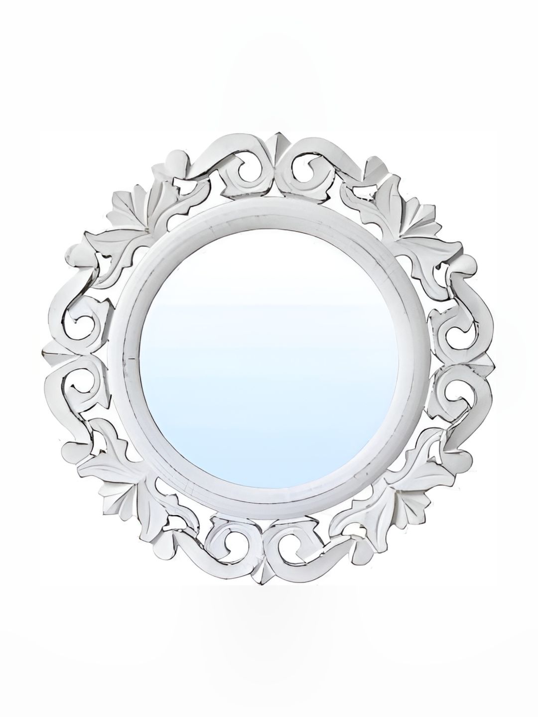 VAS collection home White Texure Wooden Decorative Wall Mirror-picture-24