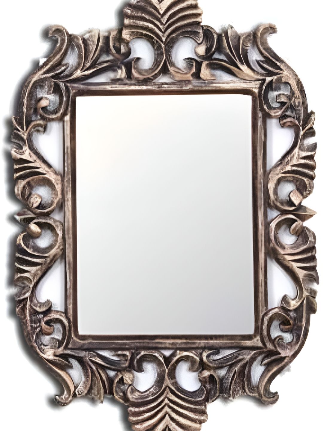 VAS collection home Ethnic Motifs Brown Square Round Mirror-picture-23