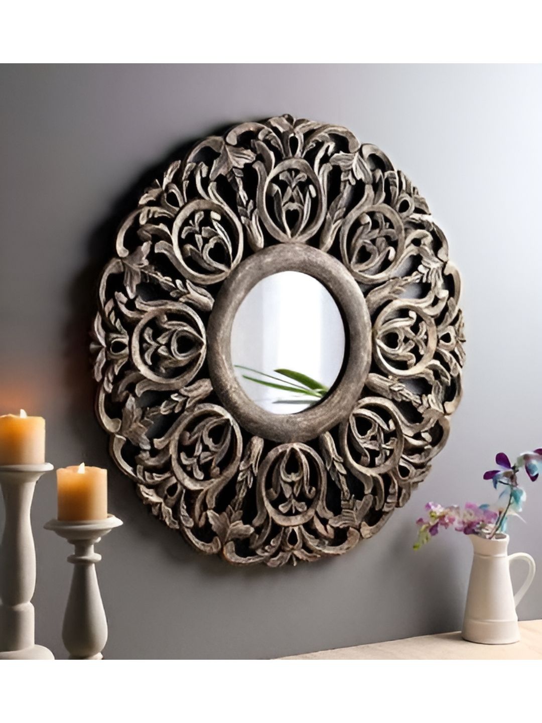 VAS collection home Textured Round Mirror-image-25