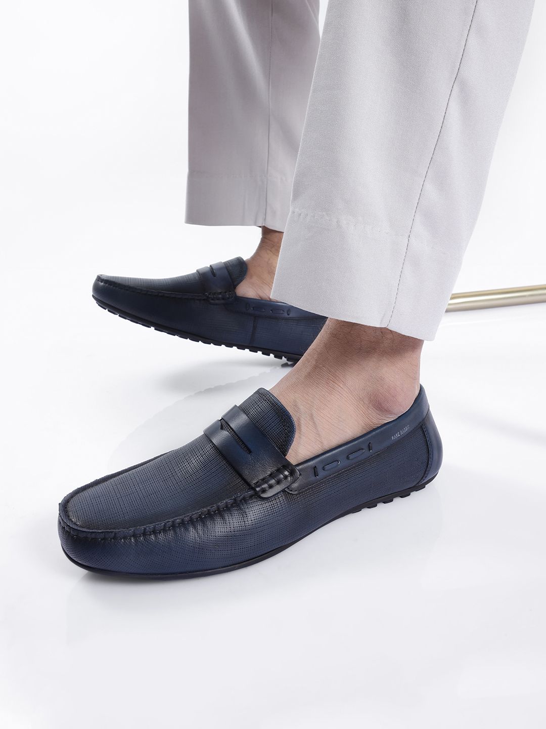 RARE RABBIT Men Saffian Textured Formal Loafers-image-13