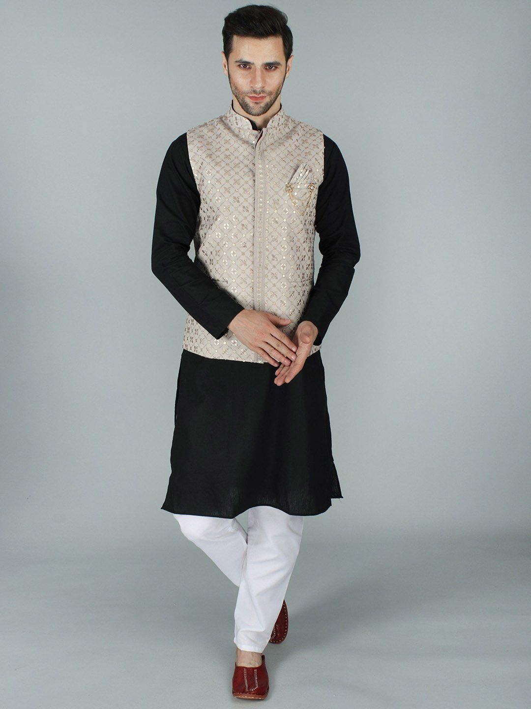 Exotic India Embroidered Nehru Jackets-picture-28