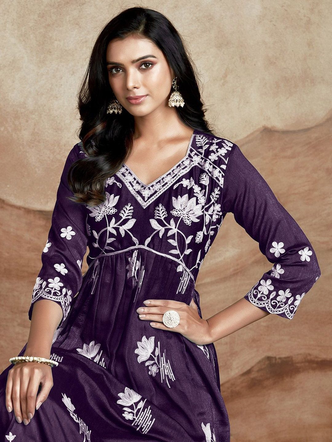 KALINI Women Chikankari Embroidery Kurta-picture-35