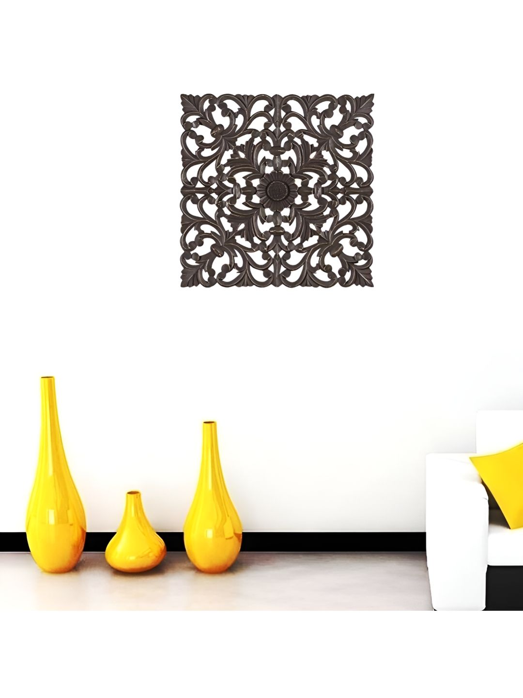 VAS collection home Black Textured Wood Wall Decor-picture-13