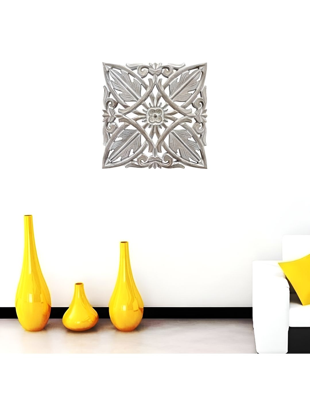 VAS collection home Grey Textured Wooden Wall Plates-picture-42