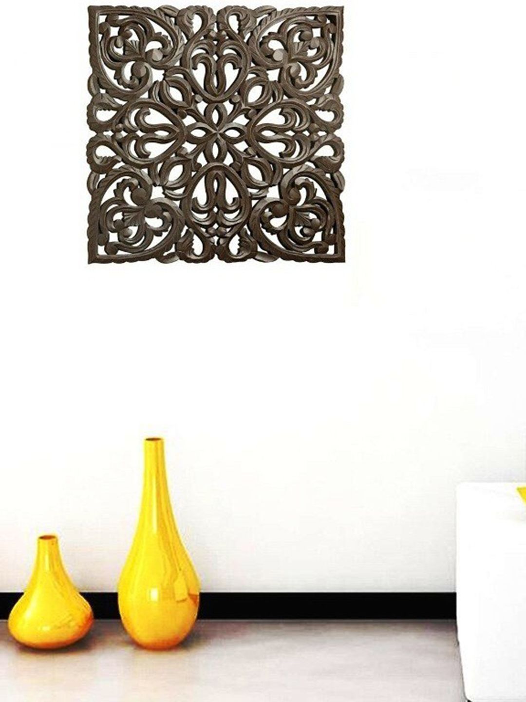 VAS collection home Browm Antique Printed Wooden Wall Decor Plates-picture-28