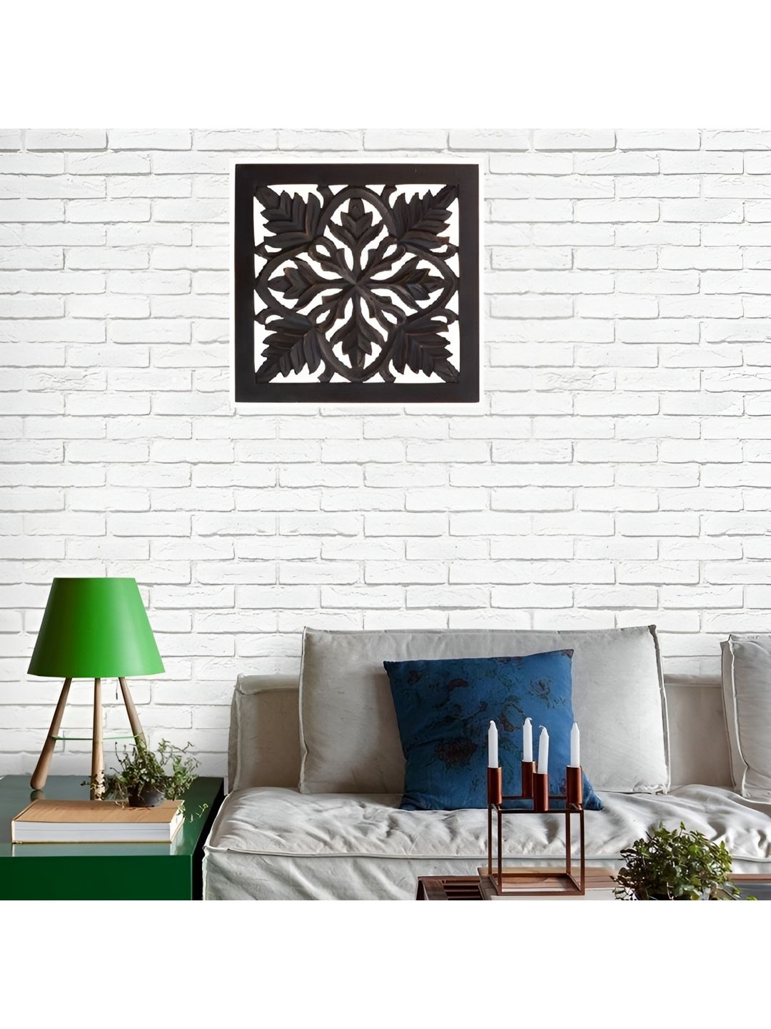 VAS collection home Brown Textured Wooden Wall Decor Plate-picture-25