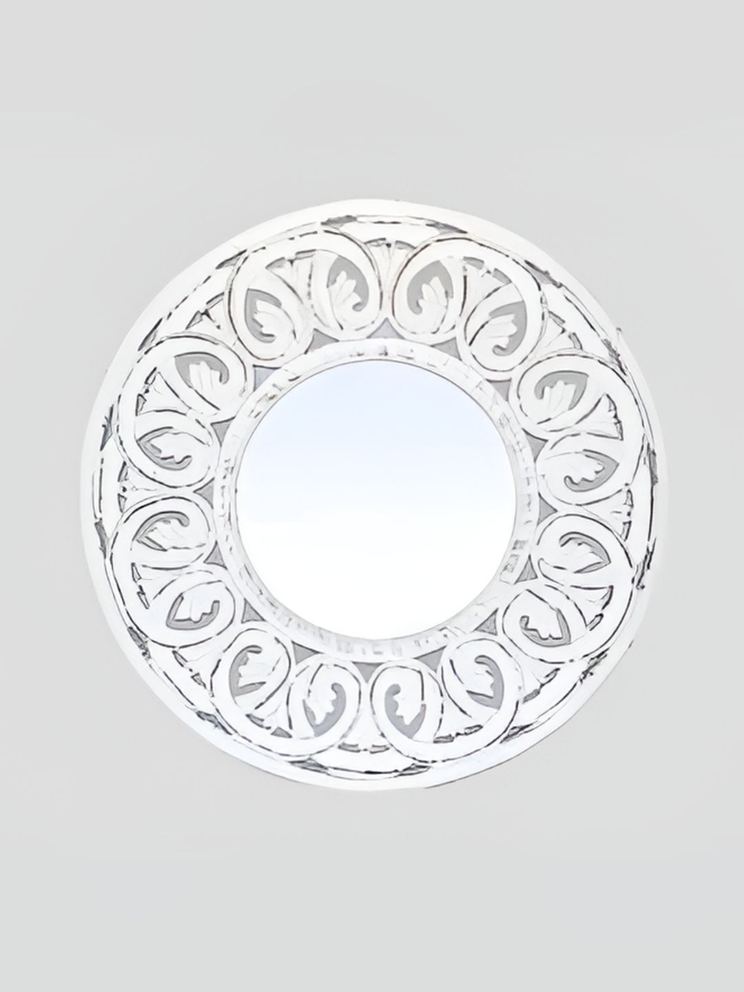 VAS collection home White Textured Wooden Wall Mirror-image-28