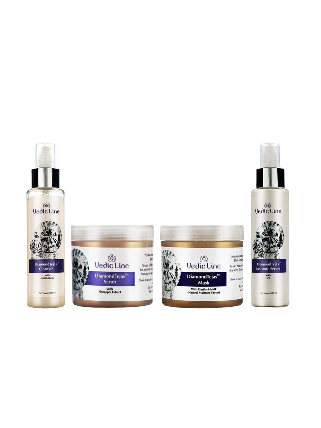 Vedicline Diamond Tejas Cleanser, Scrub, Mask & Moisture Serum Combo-picture-25