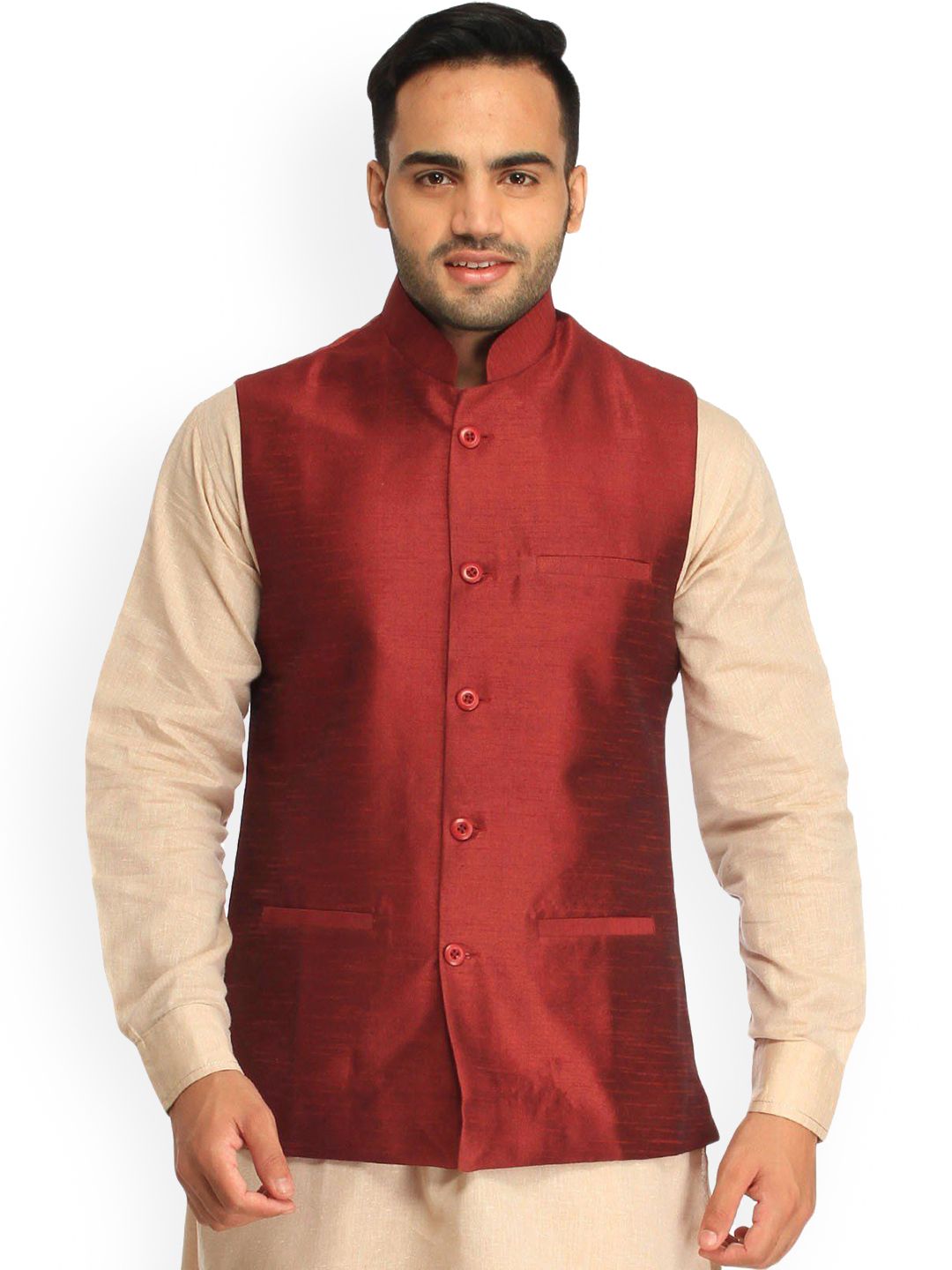 Exotic India Woven Nehru Jacket-picture-18