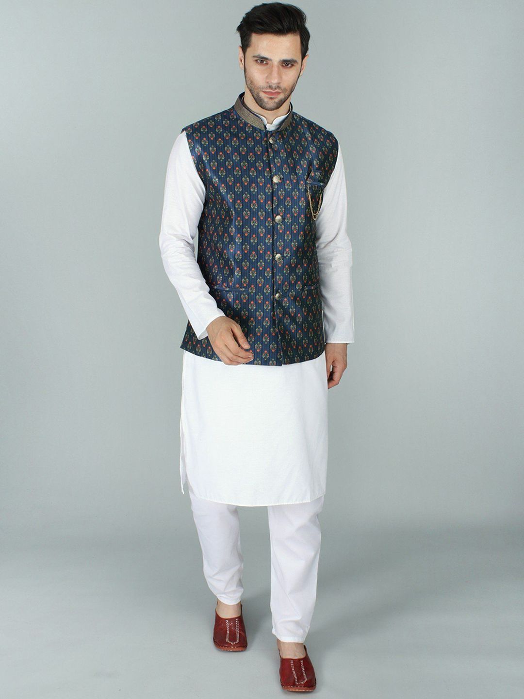 Exotic India Printed Woven Nehru Jackets-image-25