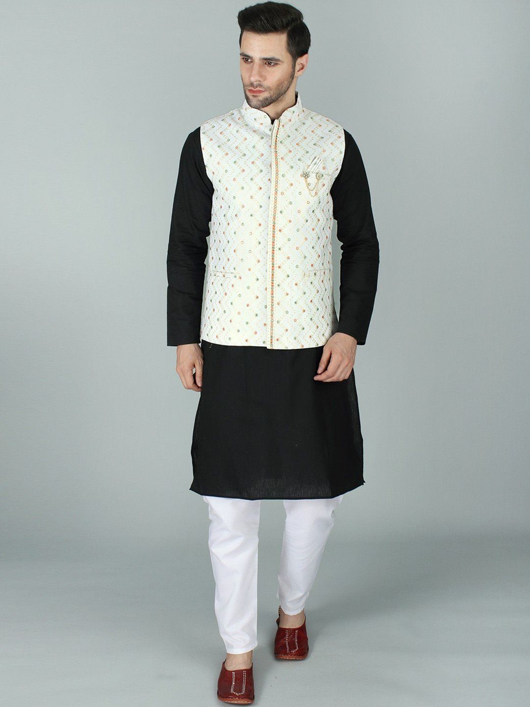 Exotic India Embroidered Nehru Jackets-picture-29