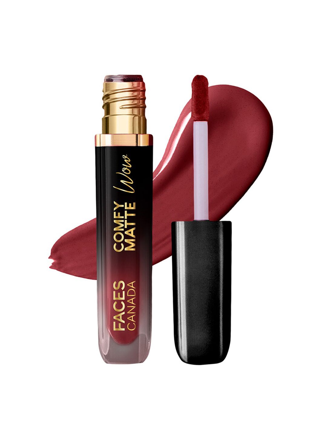 FACES CANADA Comfy Matte Wow Liquid Lipstick - 3.8ml - Maroon Maven 03-image-41