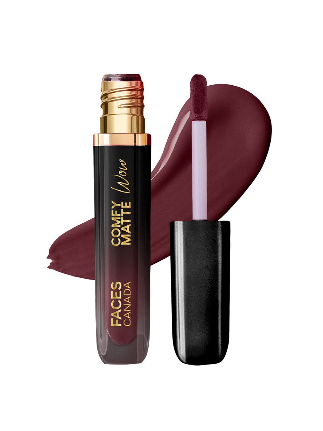 FACES CANADA Comfy Matte Wow Liquid Lipstick - 3.8ml - Plum Passion 04-image-49
