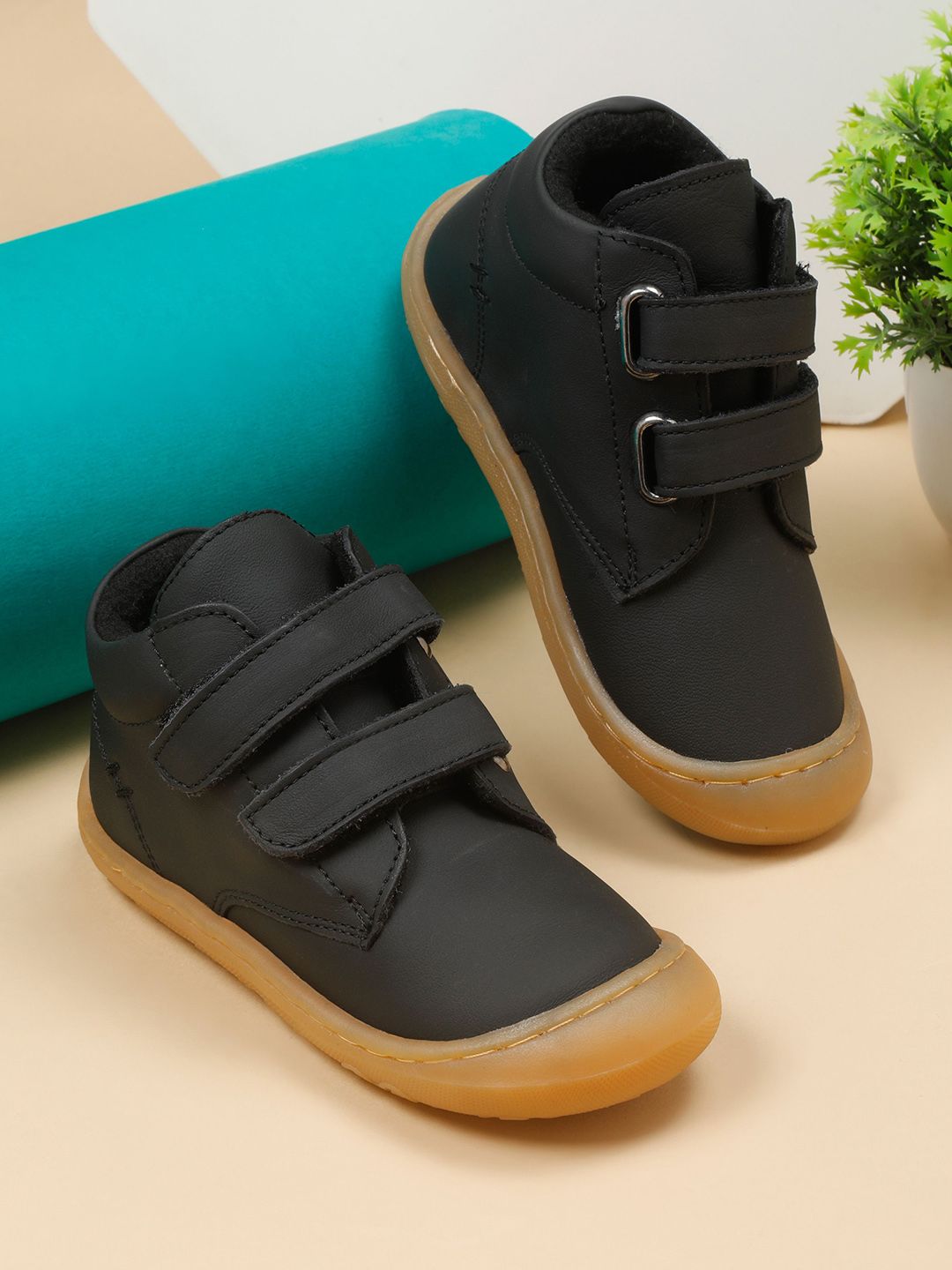 Teakwood Leathers Unisex Kids Leather Slip-On Sneakers-picture-35