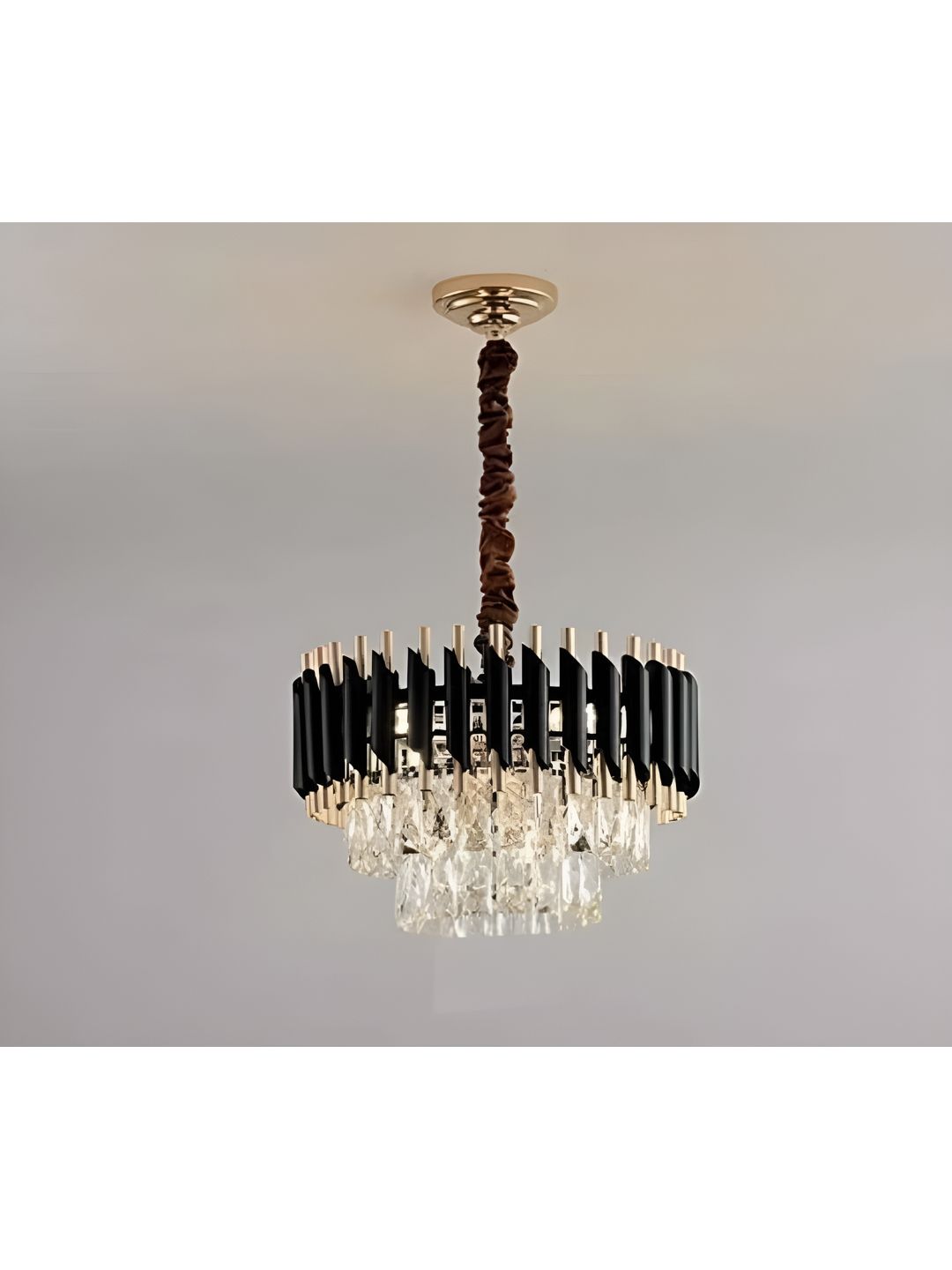 SHRI MAHAL ANTIQUES Gold-Toned Traditional Ceiling Lamp-picture-31