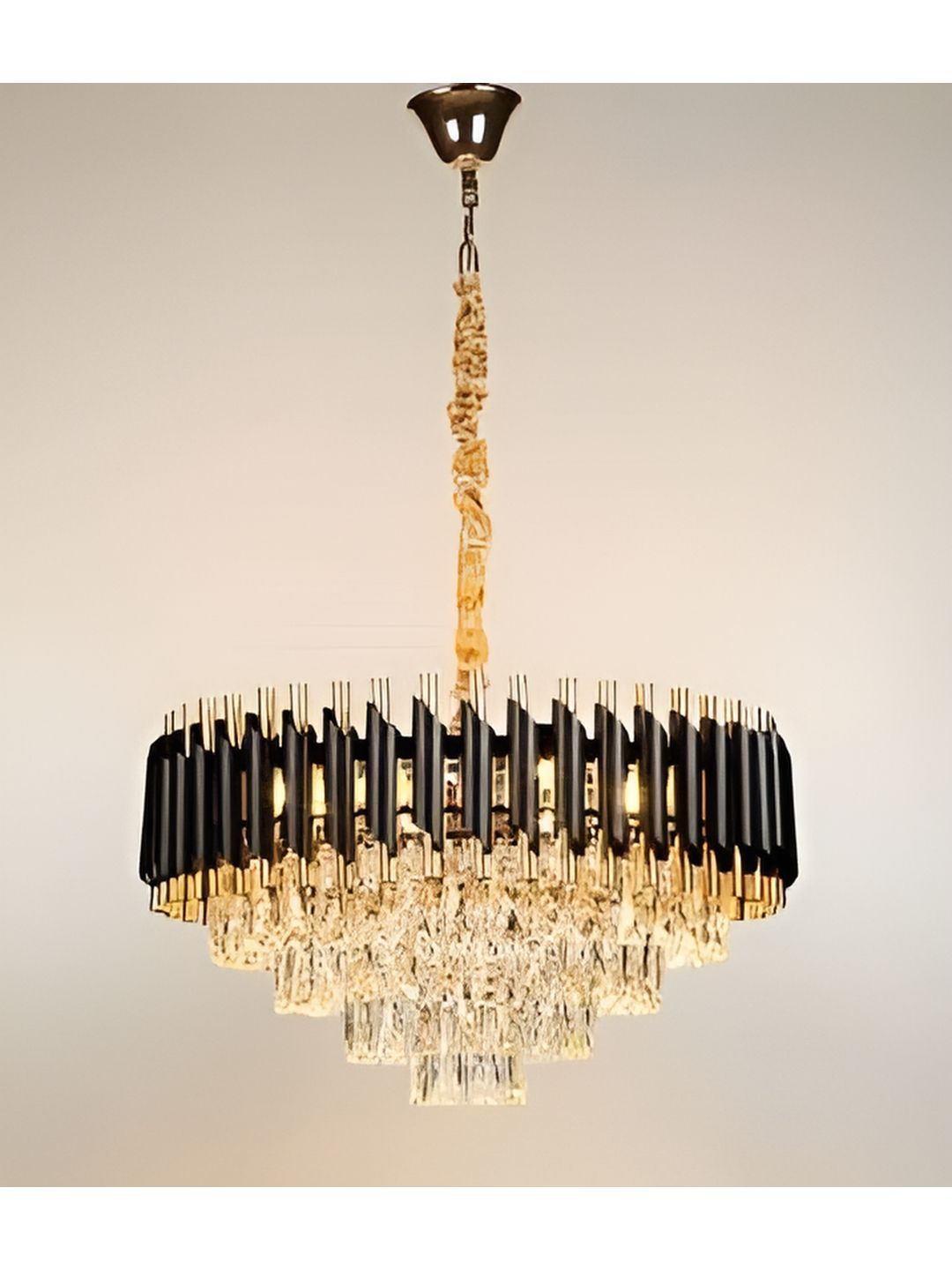 SHRI MAHAL ANTIQUES Gold-Toned Traditional Ceiling Lamp-picture-12