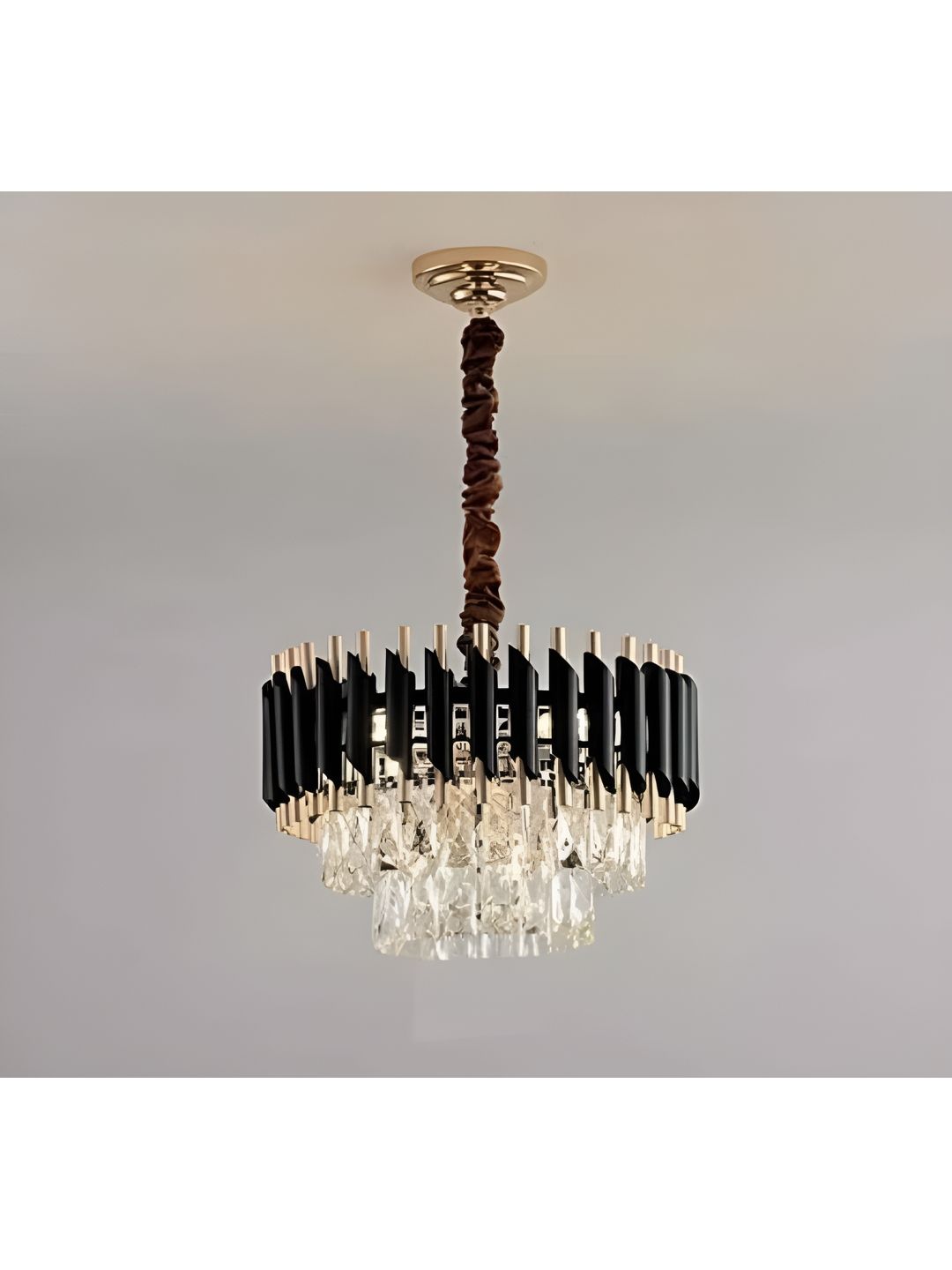 SHRI MAHAL ANTIQUES Gold-Toned Traditional Ceiling Lamp-picture-47