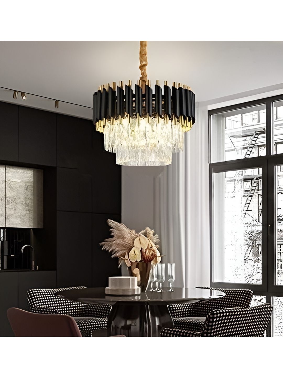 SHRI MAHAL ANTIQUES Gold-Toned Traditional Ceiling Lamp-picture-23