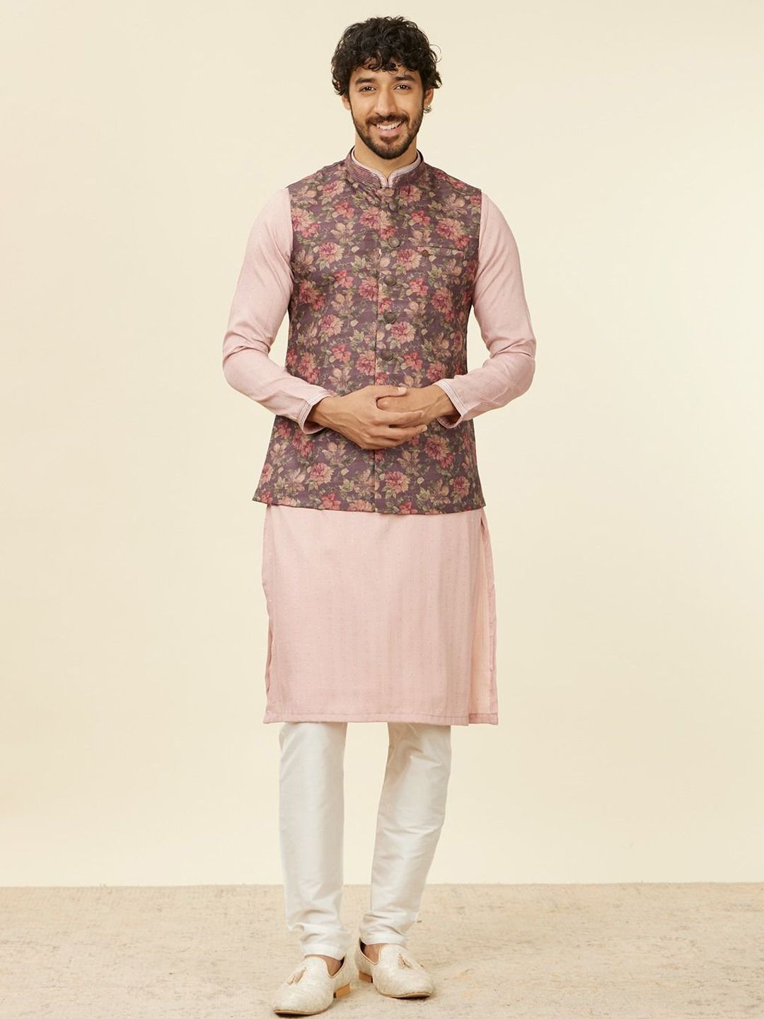 Manyavar Printed Nehru Jackets-image-5
