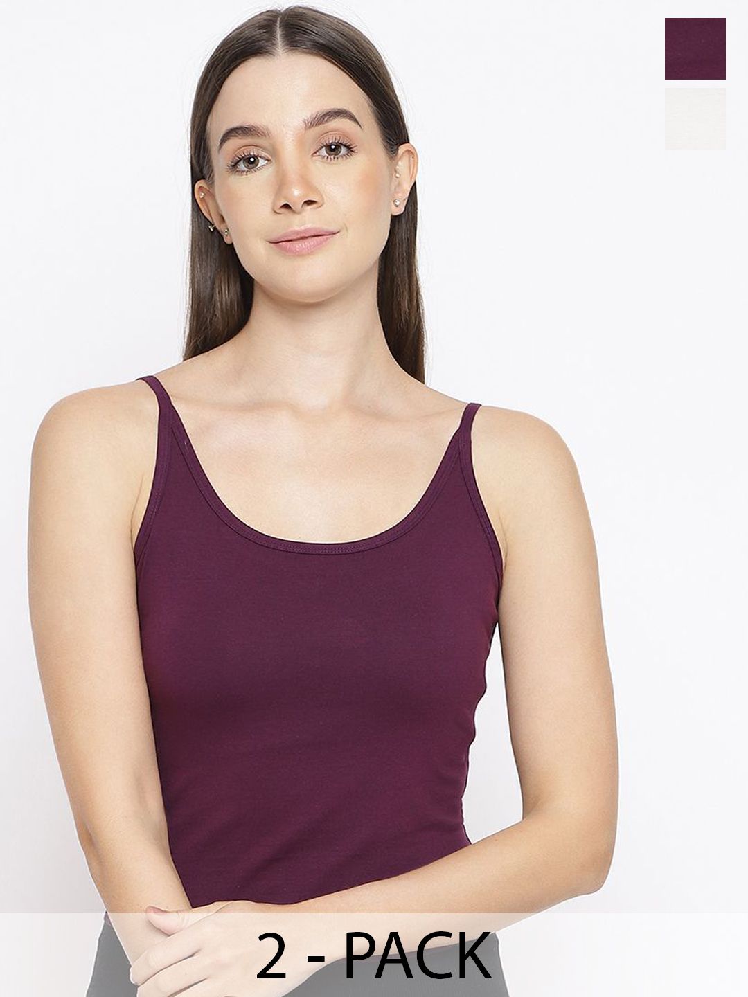 La Intimo Women Pack Of 2 Non Padded Camisoles-picture-22