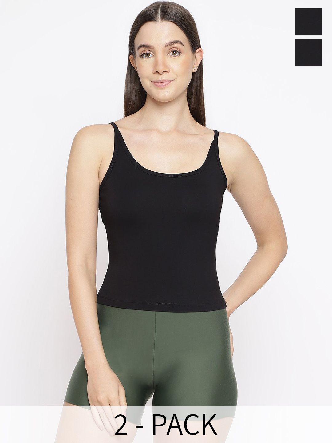 La Intimo Women Pack Of 2 Non Padded Camisoles-picture-24