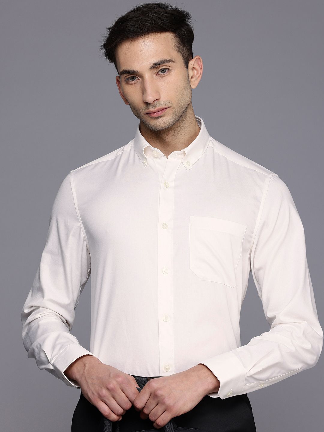 Louis Philippe Classic Fit Pure Cotton Formal Shirt-image-36