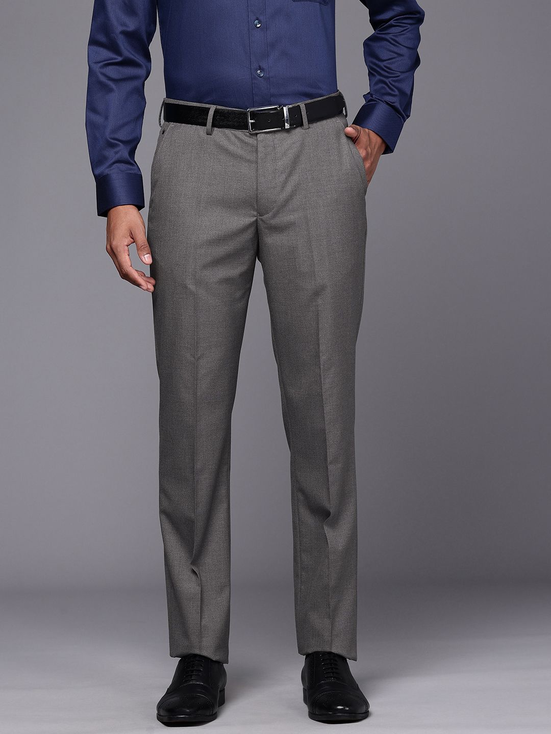 Louis Philippe Men Slim Fit Formal Trousers-picture-30