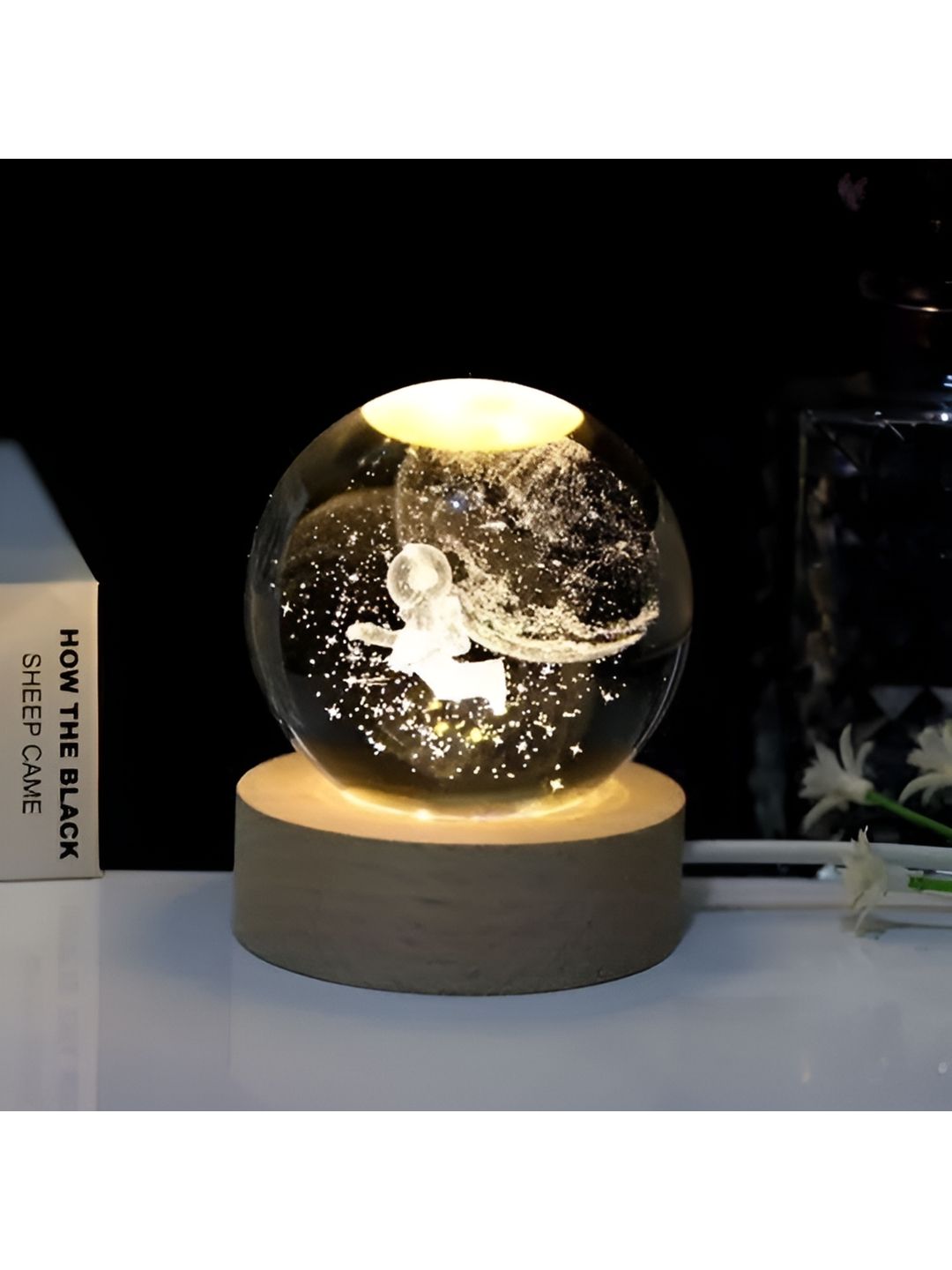XERGY Transparent Glass Contemporary Spherical Table Lamp-image-47