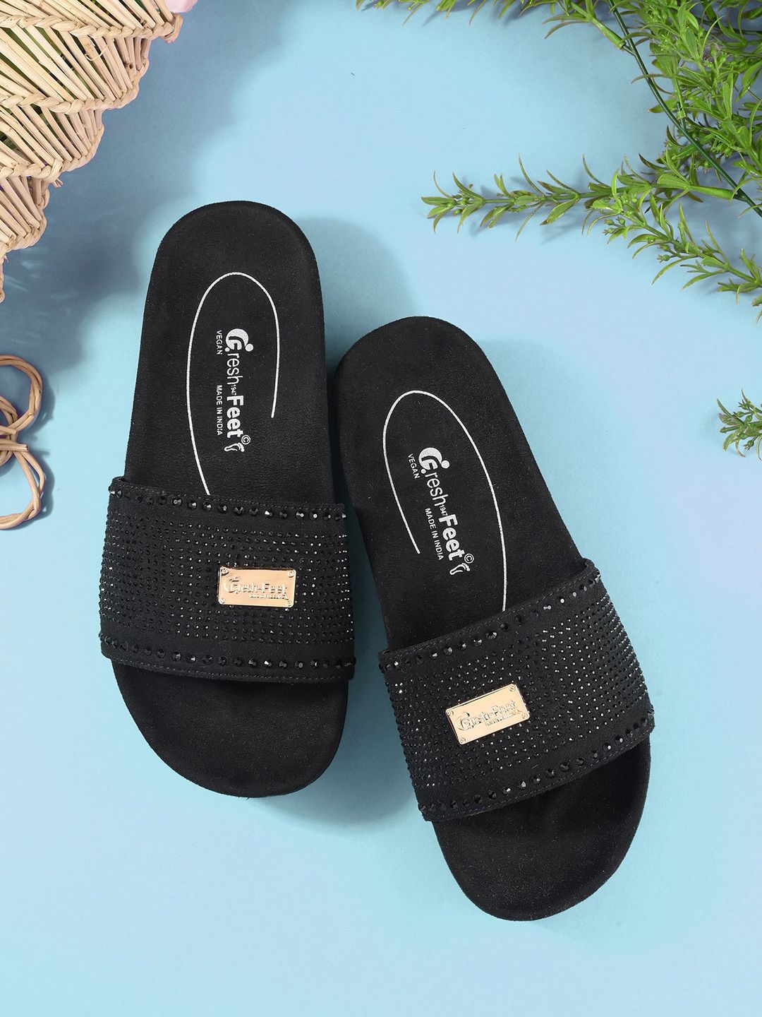 FRESH 1947 FEET Women Embellished Open Toe Flats-picture-32